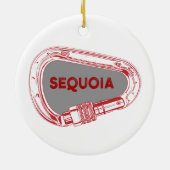 Nationaal park Sequoia, beklimming Carabiner Keramisch Ornament (Achterkant)