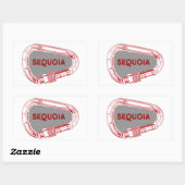 Nationaal park Sequoia, beklimming Carabiner Rechthoekige Sticker (Vel)