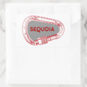 Nationaal park Sequoia, beklimming Carabiner Rechthoekige Sticker (Tas)