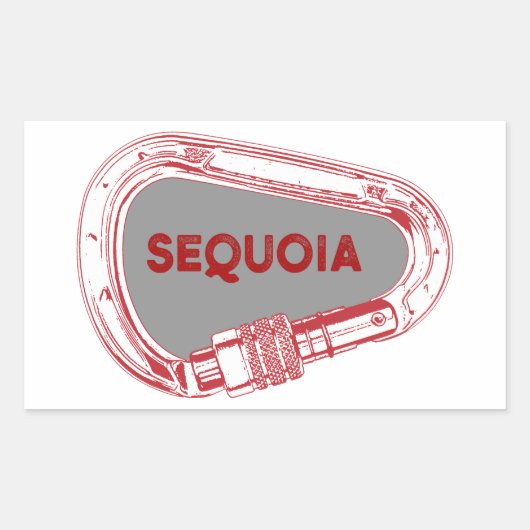 Nationaal park Sequoia, beklimming Carabiner Rechthoekige Sticker (Voorkant)