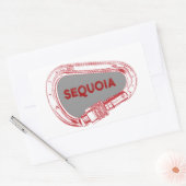 Nationaal park Sequoia, beklimming Carabiner Rechthoekige Sticker (Envelop)