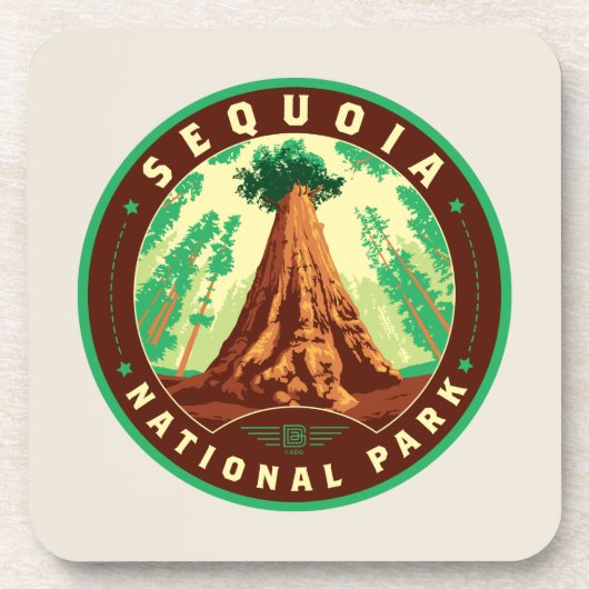 Nationaal park Sequoia Bier Onderzetter (Voorkant)