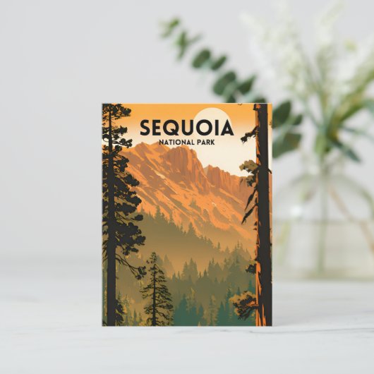  nationaal park Sequoia Briefkaart (Staand voorkant)