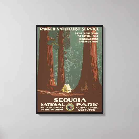 Nationaal park Sequoia Canvas Afdruk (Voorkant)