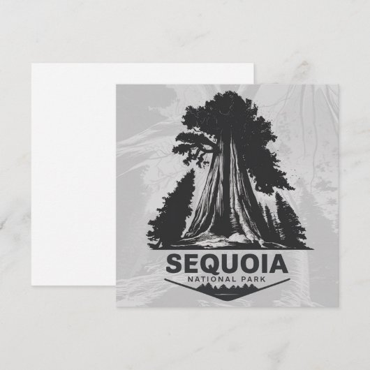 Nationaal park Sequoia Feestdagenkaart (Voorkant / Achterkant)