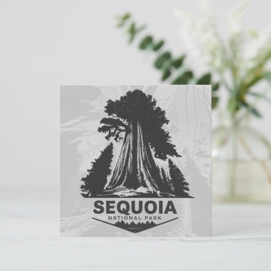 Nationaal park Sequoia Feestdagenkaart (Staand voorkant)