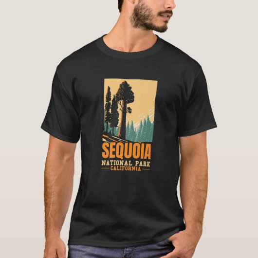 Nationaal park Sequoia Hiking California Sequoias T-shirt (Voorkant)