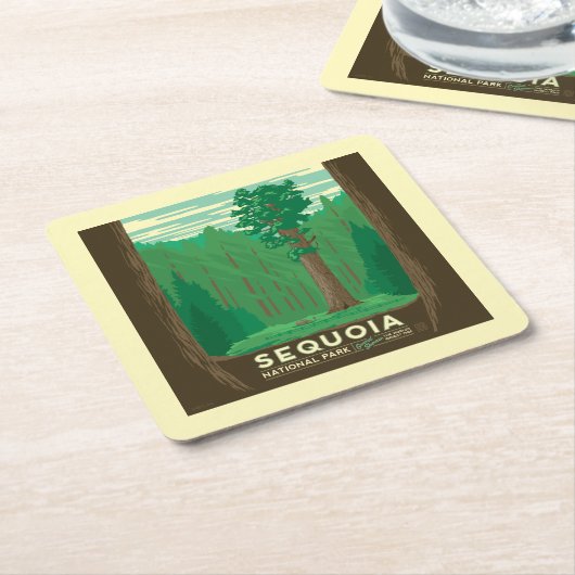 Nationaal park Sequoia Kartonnen Onderzetters (Schuin)