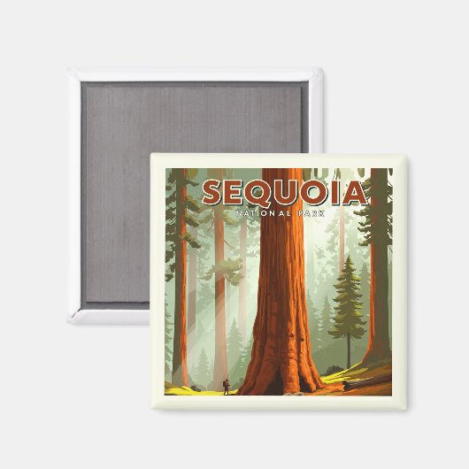 Nationaal park  Sequoia Magneet (Voorkant / Achterkant)
