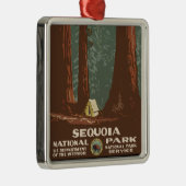 Nationaal park Sequoia Metalen Ornament (Rechts)