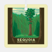 Nationaal park Sequoia Metalen Ornament (Voorkant)