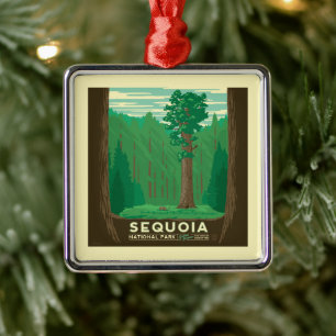 Nationaal park Sequoia Metalen Ornament