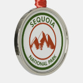 Nationaal park Sequoia Metalen Ornament (Rechts)
