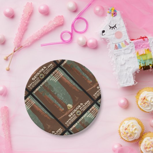 Nationaal park Sequoia Papieren Bordje (Feest)