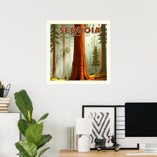 Nationaal park  Sequoia Poster (Thuiskantoor)