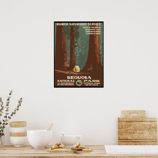 Nationaal park Sequoia Poster (Keuken)