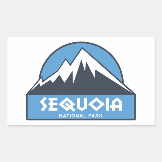 Nationaal park Sequoia Rechthoekige Sticker (Voorkant)