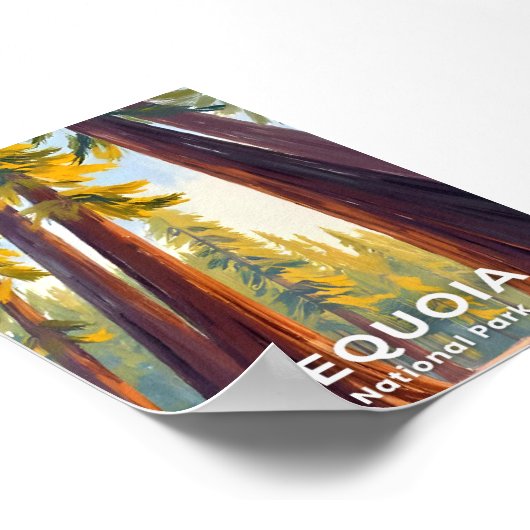 Nationaal park Sequoia | Reizen door Californië Poster (Hoek)