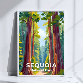 Nationaal park Sequoia | Reizen door Californië Poster