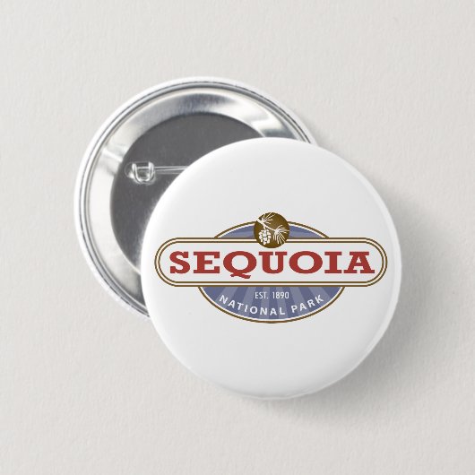 Nationaal park Sequoia Ronde Button 5,7 Cm (Voorkant /achterkant)