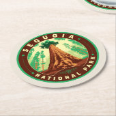 Nationaal park Sequoia Ronde Kartonnen Onderzetter (Gebogen)