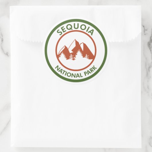 Nationaal park Sequoia Ronde Sticker (Tas)