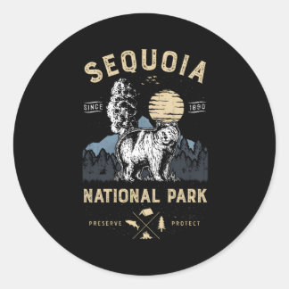 Nationaal Park Sequoia Ronde Sticker