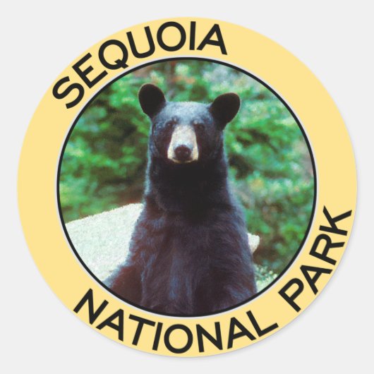 Nationaal park Sequoia Ronde Sticker (Voorkant)