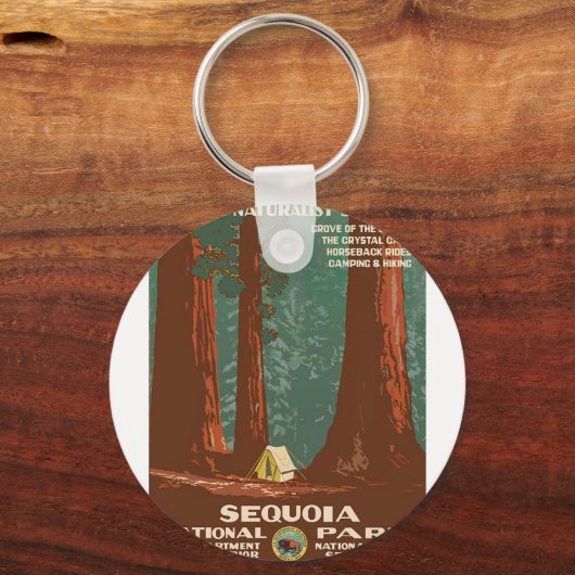 Nationaal park Sequoia Sleutelhanger (Voorkant)