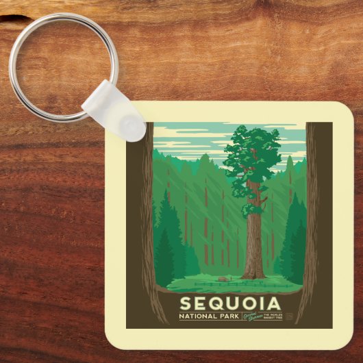Nationaal park Sequoia Sleutelhanger (Voorkant)