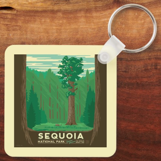 Nationaal park Sequoia Sleutelhanger (Achterkant)