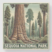 Nationaal park Sequoia Stenen Onderzetter (Voorkant)