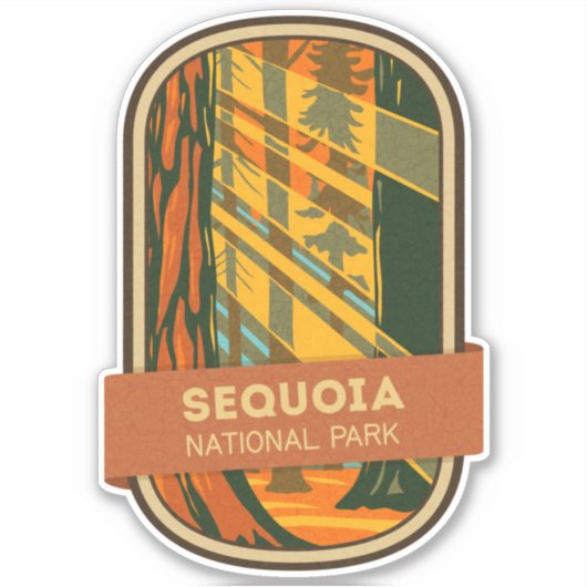 Nationaal park Sequoia Sticker (Voorkant)