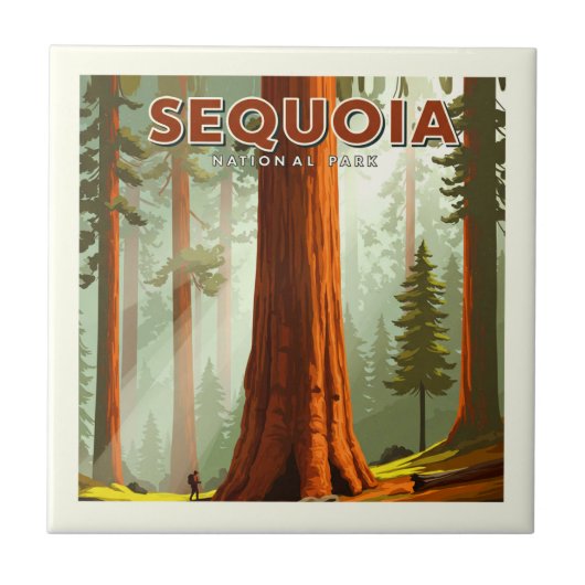 Nationaal park  Sequoia Tegeltje (Voorkant)