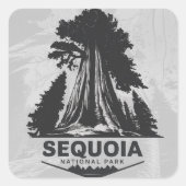 Nationaal park Sequoia Vierkante Sticker (Voorkant)