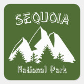 Nationaal park Sequoia Vierkante Sticker (Voorkant)