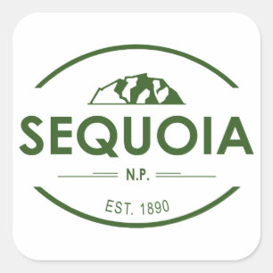 Nationaal park Sequoia Vierkante Sticker