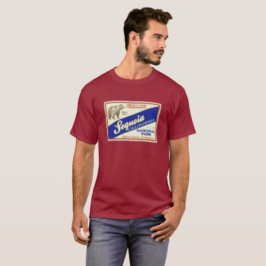 Nationaal park Sequoia (Zwarte Beer) T-shirt (Voorkant volledig)