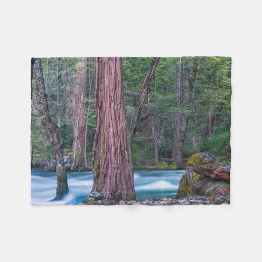 Nationaal Park Sequoias & Merced River Yosemite, C Fleece Deken (Voorkant (Horizontaal))