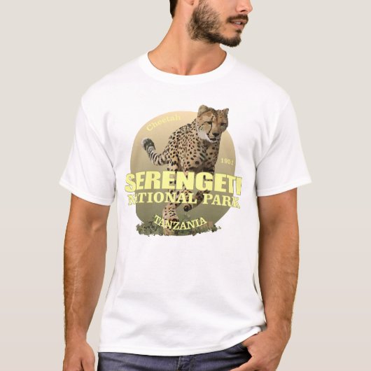 Nationaal Park Serengeti (Cheetah) WT T-shirt (Voorkant)