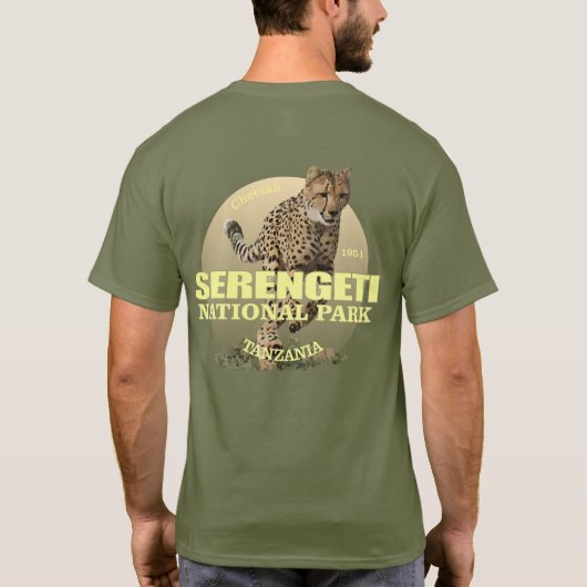 Nationaal Park Serengeti (Cheetah) WT T-shirt (Achterkant)