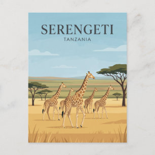 Nationaal Park Serengeti Giraffen Tanzania Briefkaart