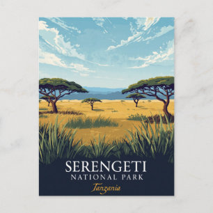 Nationaal park Serengeti Safari Briefkaart