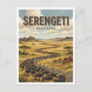 Nationaal park Serengeti Seronera Tanzania Briefkaart