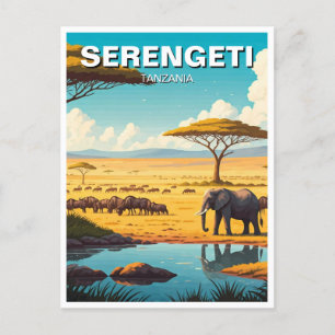 Nationaal park Serengeti Tanzania Briefkaart