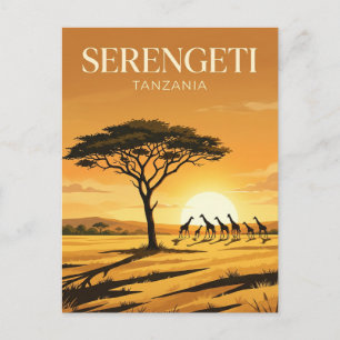Nationaal park Serengeti Tanzania Briefkaart