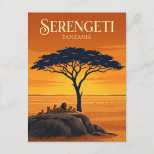 Nationaal park Serengeti Tanzania Briefkaart