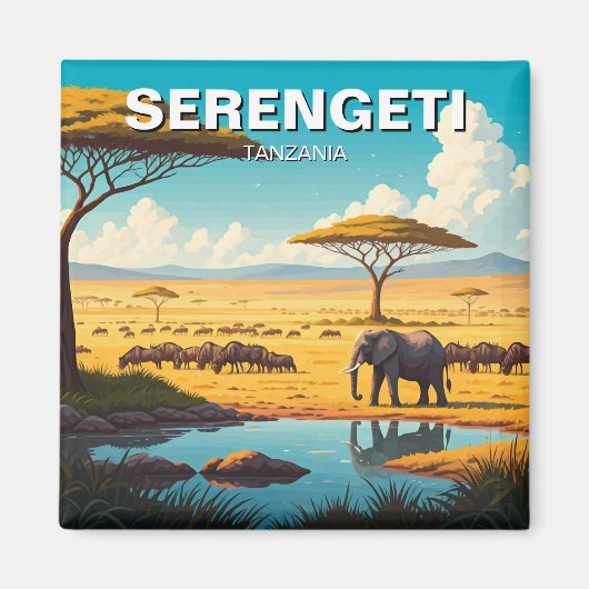 Nationaal park Serengeti Tanzania Magneet (Voorkant)