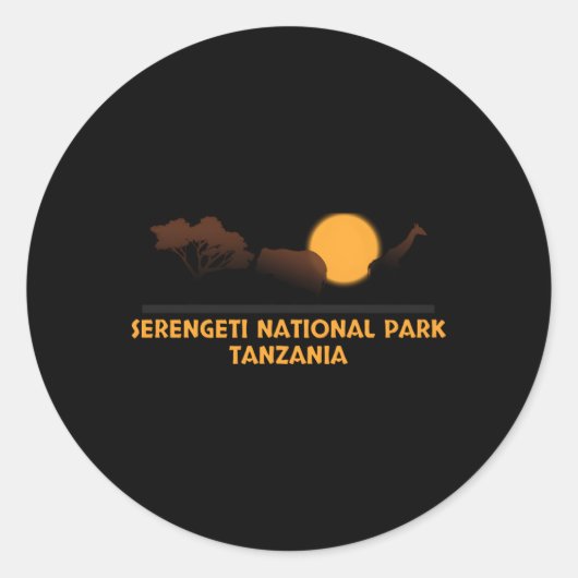 Nationaal park Serengeti Tanzania Ronde Sticker (Voorkant)
