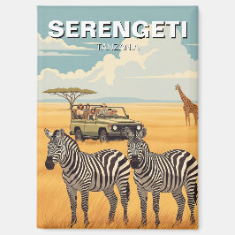 Nationaal Park Serengeti Tanzania Zebras Magneet